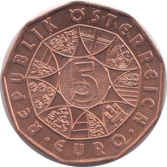2019 5 EURO AUSTRIA - WORLD COINS - Cambridgeshire Coins