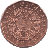 2019 5 EURO AUSTRIA - WORLD COINS - Cambridgeshire Coins