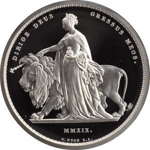 2019 £5 SILVER PROOF TWO OUNCE UNA AND THE LION (NGC) PF69 ULTRA CAMEO - NGC CERTIFIED COINS - Cambridgeshire Coins