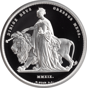 2019 £5 SILVER PROOF TWO OUNCE UNA AND THE LION (NGC) PF69 ULTRA CAMEO - NGC CERTIFIED COINS - Cambridgeshire Coins