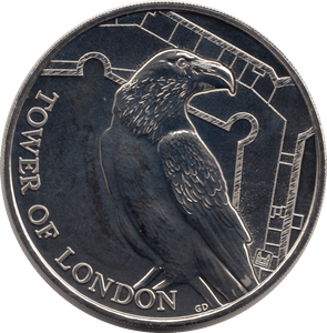2019 BRILLIANT UNCIRCULATED £5 COIN TOWER OF LONDON RAVEN - £5 BU - Cambridgeshire Coins