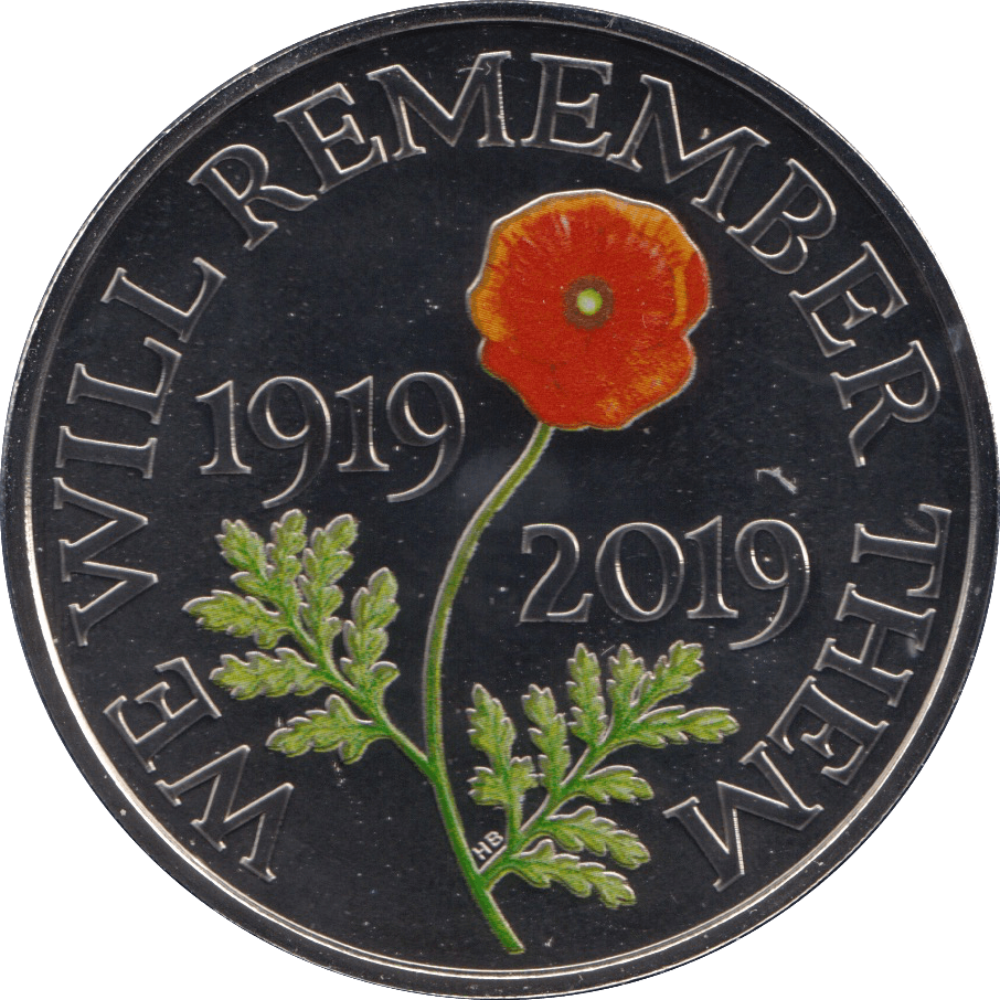 2019 BRILLIANT UNCIRCULATED £5 WE WILL REMEMBER THEM BU - £5 BU - Cambridgeshire Coins