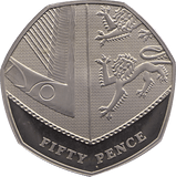 2019 FIFTY PENCE PROOF 50P SECTION OF SHIELD - 50p Proof - Cambridgeshire Coins