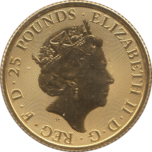 2019 GOLD 1/4 OUNCE FALCON OF PLANTAGENETS QUEENS BEASTS - GOLD BRITANNIAS - Cambridgeshire Coins