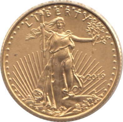 2019 GOLD FIVE DOLLARS USA - Gold World Coins - Cambridgeshire Coins