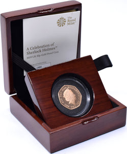 2019 Gold Proof 50p Fifty Pence Coin Celebration of Sherlock Holmes BOX + COA - Gold Proof 50p - Cambridgeshire Coins