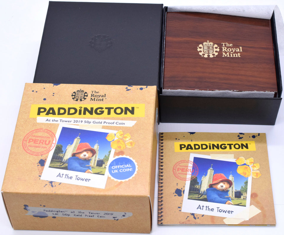 2019 Gold Proof 50p Fifty Pence Coin Paddington Tower of London BOX + COA - Gold Proof 50p - Cambridgeshire Coins