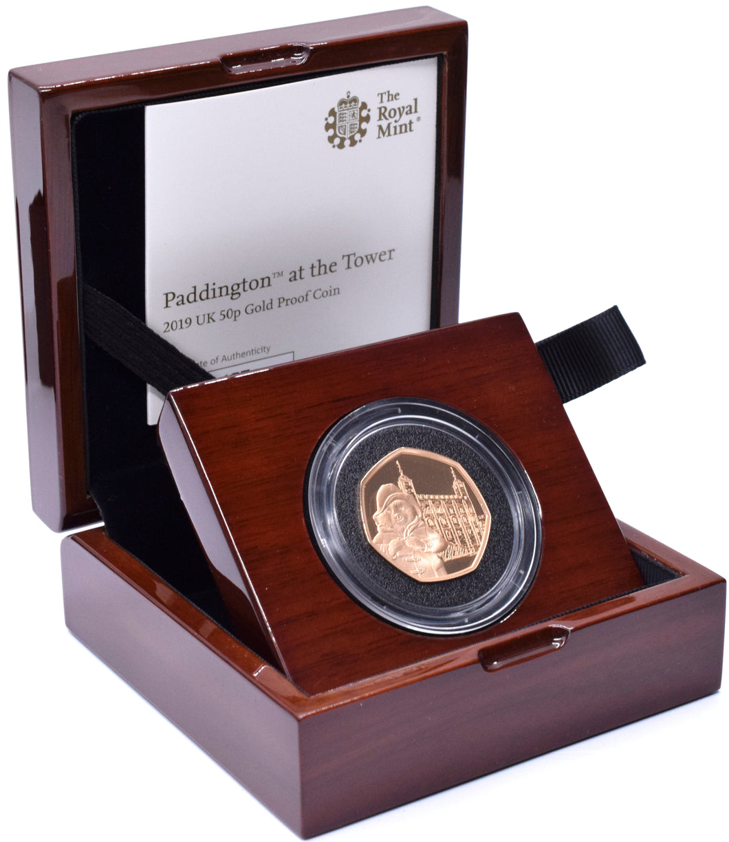 2019 Gold Proof 50p Fifty Pence Coin Paddington Tower of London BOX + COA - Gold Proof 50p - Cambridgeshire Coins