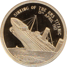 2019 GOLD PROOF SINKING OF THE TITANIC WITH COA REF 44 - GOLD COMMEMORATIVE - Cambridgeshire Coins