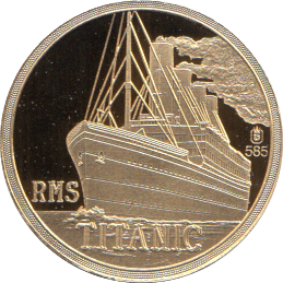 2019 GOLD PROOF SINKING OF THE TITANIC WITH COA REF 44 - GOLD COMMEMORATIVE - Cambridgeshire Coins