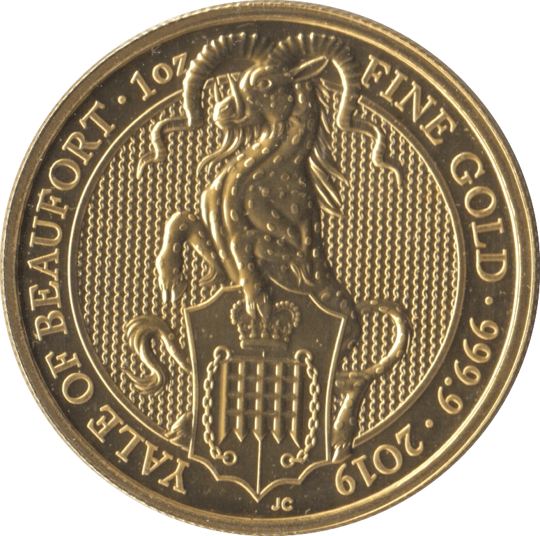 2019 GOLD QUEENS BEASTS ONE OUNCE YALE OF BEAUFORT - GOLD BRITANNIAS - Cambridgeshire Coins