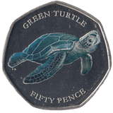 2019 GREEN TURTLE FIFTY PENCE INDIAN OCEAN - WORLD COINS - Cambridgeshire Coins
