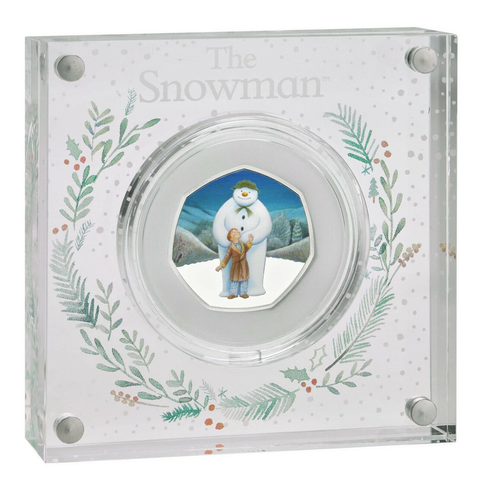 2019 NEW ! The Snowman & James Silver Proof 50p Fifty Pence BOX + COA RARE XMAS - Silver Proof 50p - Cambridgeshire Coins