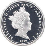 2019 SILVER ALDERNEY D DAY 75TH ANNIVERSARY 50P ( PROOF ) GOLD - SILVER WORLD COINS - Cambridgeshire Coins