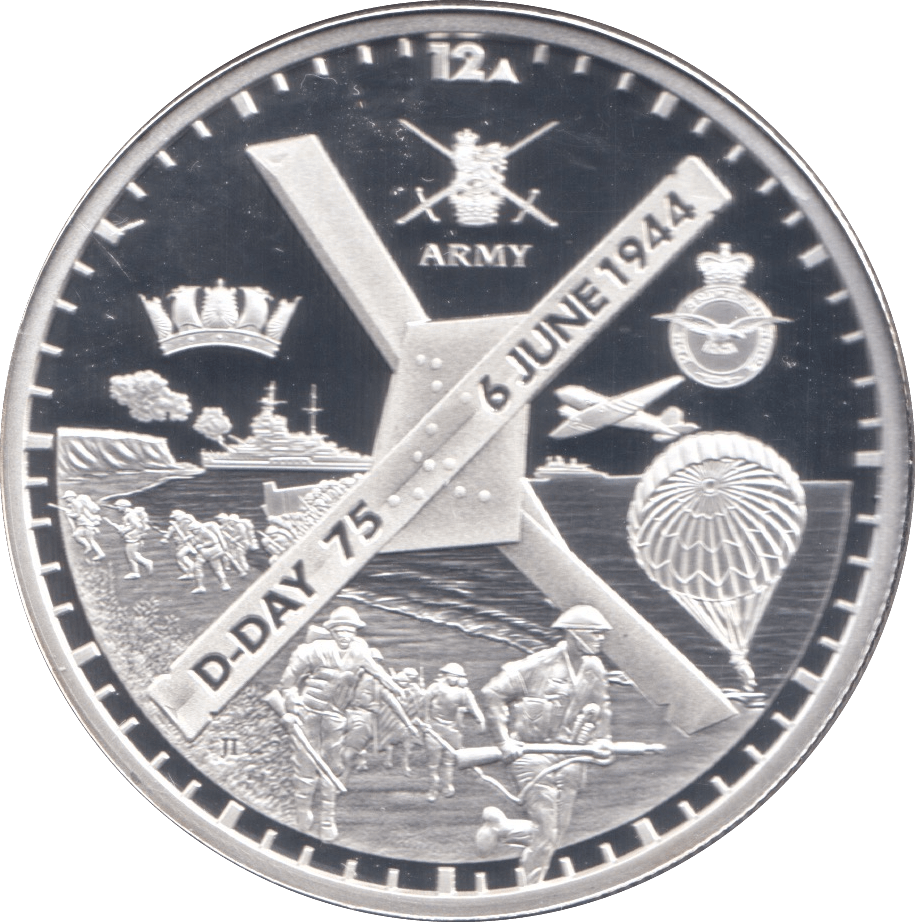 2019 SILVER ALDERNEY D DAY 75TH ANNIVERSARY 50P ( PROOF ) - SILVER WORLD COINS - Cambridgeshire Coins