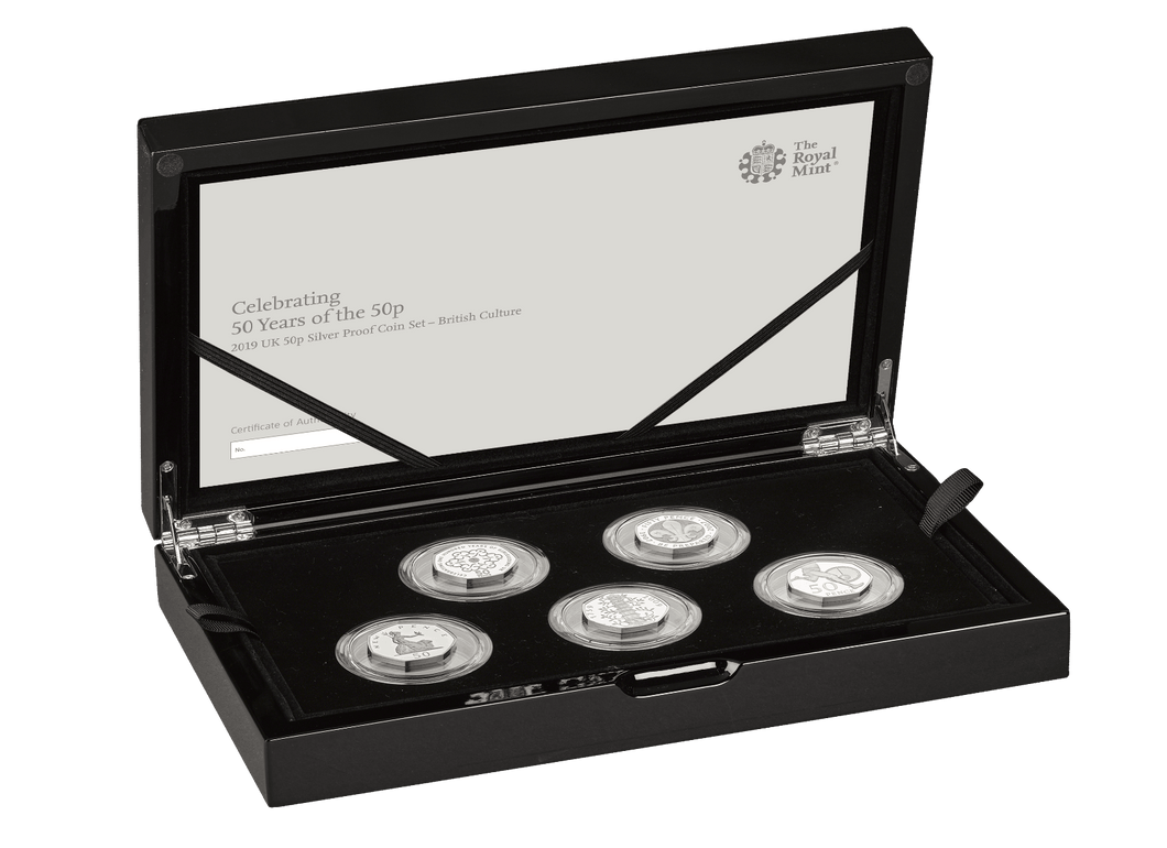 2019 Silver Proof 50 Years of the 50p Fifty Pence Royal Mint Proof Coin Set KEW - Silver Proof - Cambridgeshire Coins