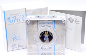 2019 SILVER PROOF 50P BEATRIX POTTER PETER RABBIT - SILVER PROOF 50P BEATRIX POTTER - Cambridgeshire Coins