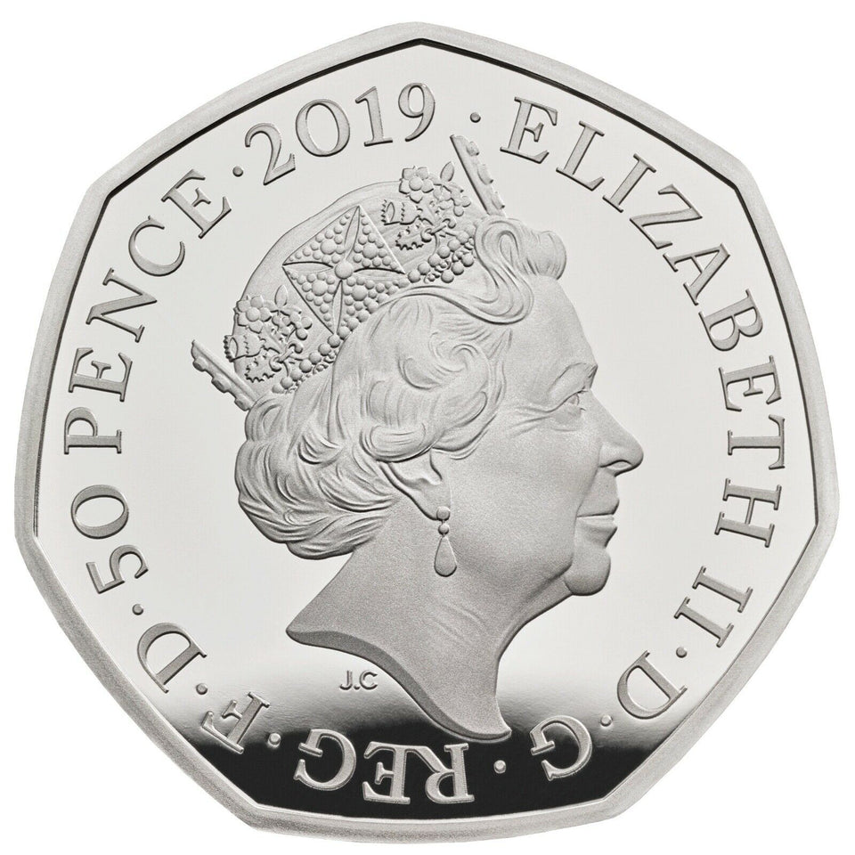 2019 Silver Proof 50p Fifty Pence Wallace & Gromit Royal Mint Coloured BOX + COA - Silver Proof 50p - Cambridgeshire Coins