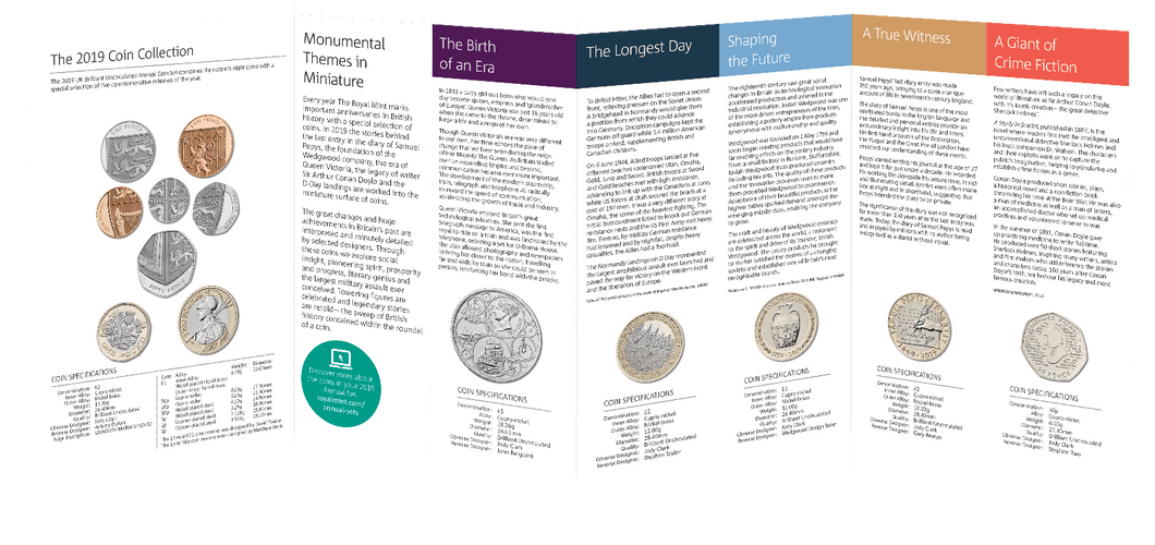 2019 United Kingdom Annual Brilliant Uncirculated Coin Set Royal Mint BU - Brilliant Uncirculated Year Sets - Cambridgeshire Coins