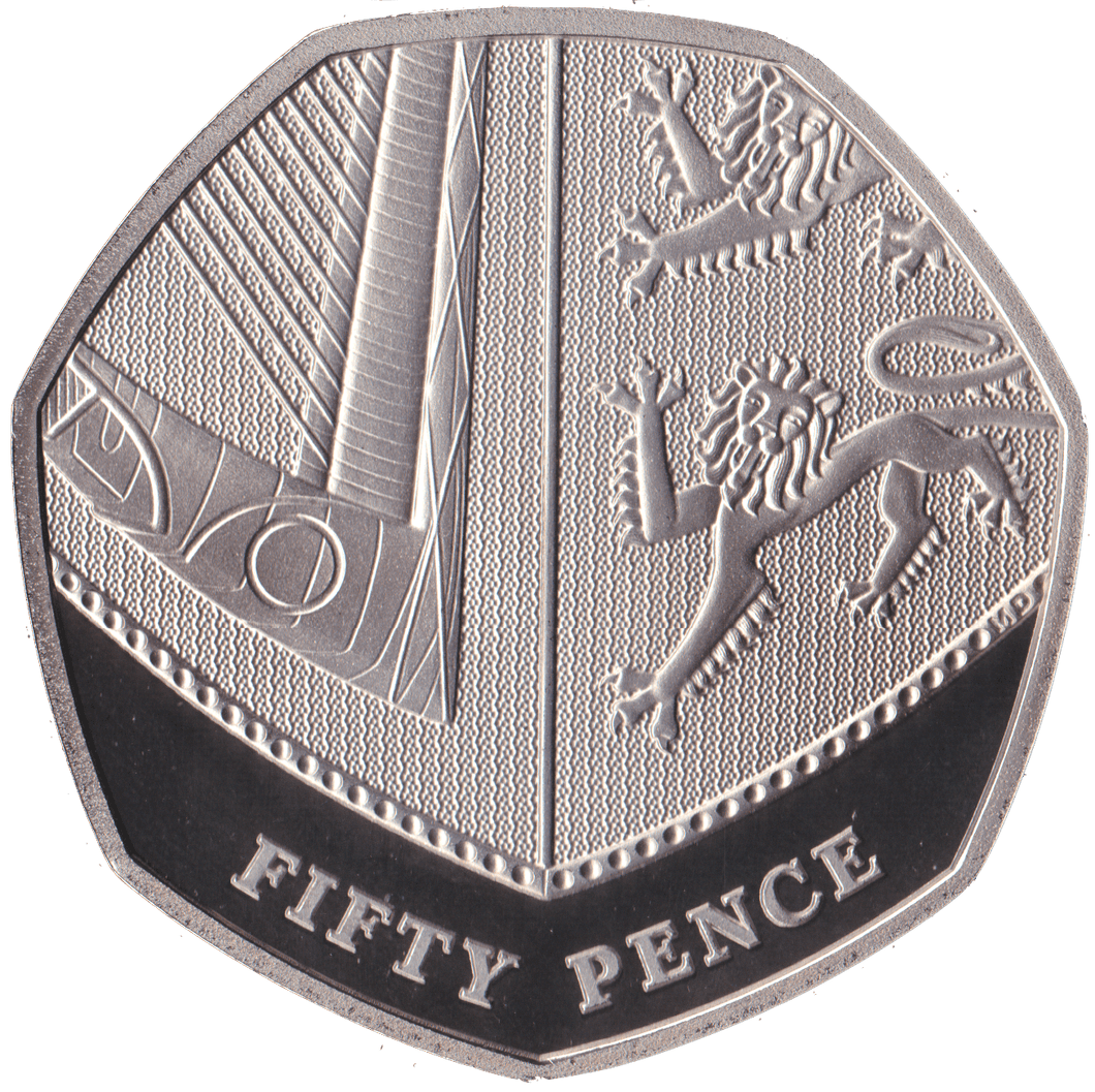 2020 50P FIFTY PENCE PROOF COIN SECTION OF SHIELD - 50p Proof - Cambridgeshire Coins