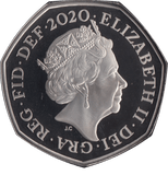 2020 50P FIFTY PENCE PROOF COIN SECTION OF SHIELD - 50p Proof - Cambridgeshire Coins