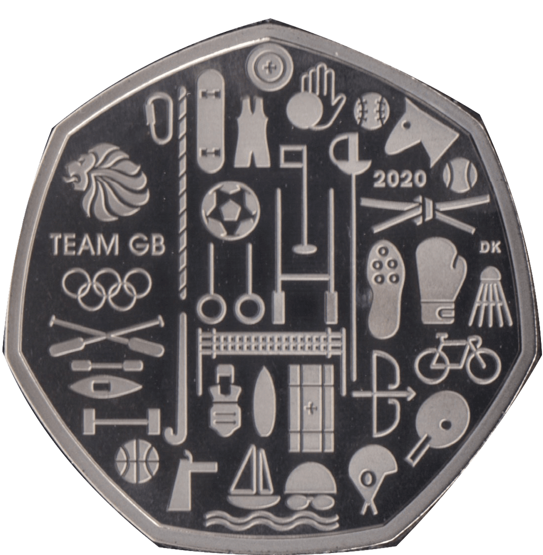 2020 50p Fifty Pence PROOF Coin Team GB Tokyo Olympic Games - 50p Proof - Cambridgeshire Coins