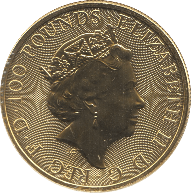 2020 .9999 GOLD OUNCE QUEEN £100 COIN ( BU ) - GOLD BRITANNIAS - Cambridgeshire Coins