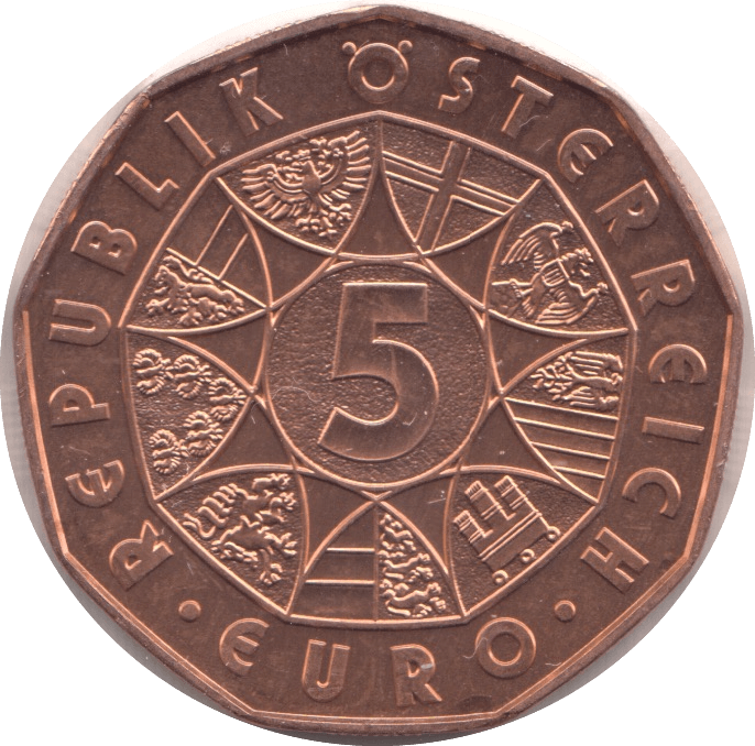 2020 AUSTRIA 5 EUROS - SILVER WORLD COINS - Cambridgeshire Coins