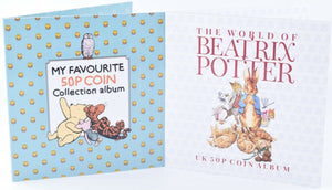 2020 BEATRIX POTTER PETER RABBIT WINNIE THE POOH 50P COIN ALBUMS TWIN PACK - Coin Album - Cambridgeshire Coins