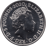 2020 BRILLIANT UNCIRCULATED £5 COIN PAY ATTENTION 007 COIN BU - £5 BU - Cambridgeshire Coins
