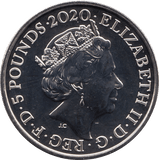 2020 BRILLIANT UNCIRCULATED £5 COIN THREE LIONS COIN BU - £5 BU - Cambridgeshire Coins