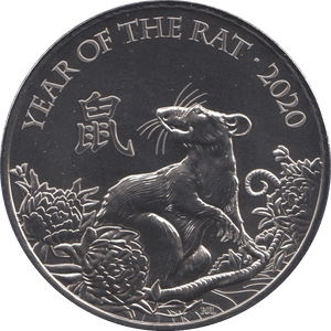 2020 BRILLIANT UNCIRCULATED £5 COIN YEAR OF THE RAT LUNAR BU - £5 BU - Cambridgeshire Coins