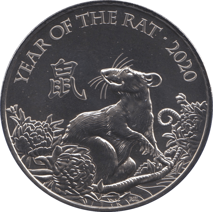 2020 BRILLIANT UNCIRCULATED £5 COIN YEAR OF THE RAT LUNAR BU - £5 BU - Cambridgeshire Coins