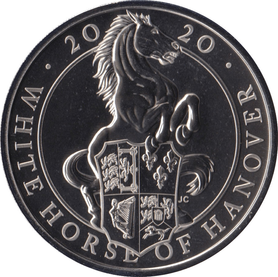 2020 BRILLIANT UNCIRCULATED £5 QUEENS BEASTS WHITE HORSE OF HANOVER BU - £5 BU - Cambridgeshire Coins