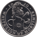 2020 BRILLIANT UNCIRCULATED £5 QUEENS BEASTS WHITE LION OF MORTIMER BU - £5 BU - Cambridgeshire Coins