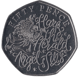 2020 CHRISTMAS 50P HARK THE HERALD ANGELS SING GUERNSEY - 50P CHRISTMAS COINS - Cambridgeshire Coins