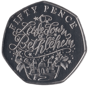 2020 CHRISTMAS 50P LITTLE TOWN OF BETHLEHEM GUERNSEY - 50P CHRISTMAS COINS - Cambridgeshire Coins