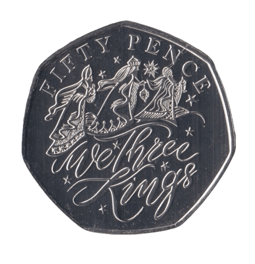 2020 CHRISTMAS 50P WE THREE KINGS GUERNSEY - 50P CHRISTMAS COINS - Cambridgeshire Coins