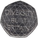 2020 CIRCULATED 50P DIVERSITY BUILT BRITAIN BREXIT - 50P CIRCULATED - Cambridgeshire Coins