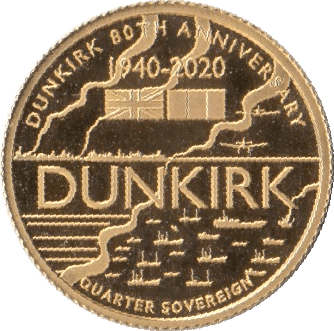 2020 DUNKIRK GOLD QUARTER SOVEREIGN ( PROOF ) - QUARTER SOVEREIGN - Cambridgeshire Coins