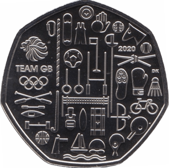 2020 FIFTY PENCE 50P BRILLIANT UNCIRCULATED TEAM GB TOKYO OLYMPICS BU - 50p BU - Cambridgeshire Coins
