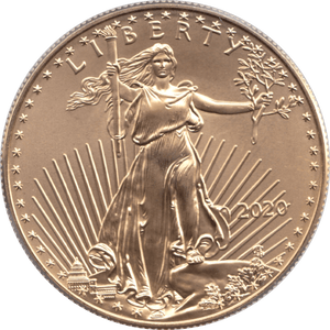 2020 GOLD 50 DOLLAR ONE OUNCE LIBERTY DOUBLE EAGLE USA - Gold World Coins - Cambridgeshire Coins
