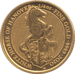 2020 GOLD BU £25 1/4 OUNCE BRITANNIA HORSE OF HANOVER - GOLD BRITANNIAS - Cambridgeshire Coins