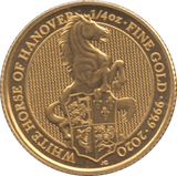 2020 GOLD BU £25 1/4 OUNCE BRITANNIA HORSE OF HANOVER - GOLD BRITANNIAS - Cambridgeshire Coins