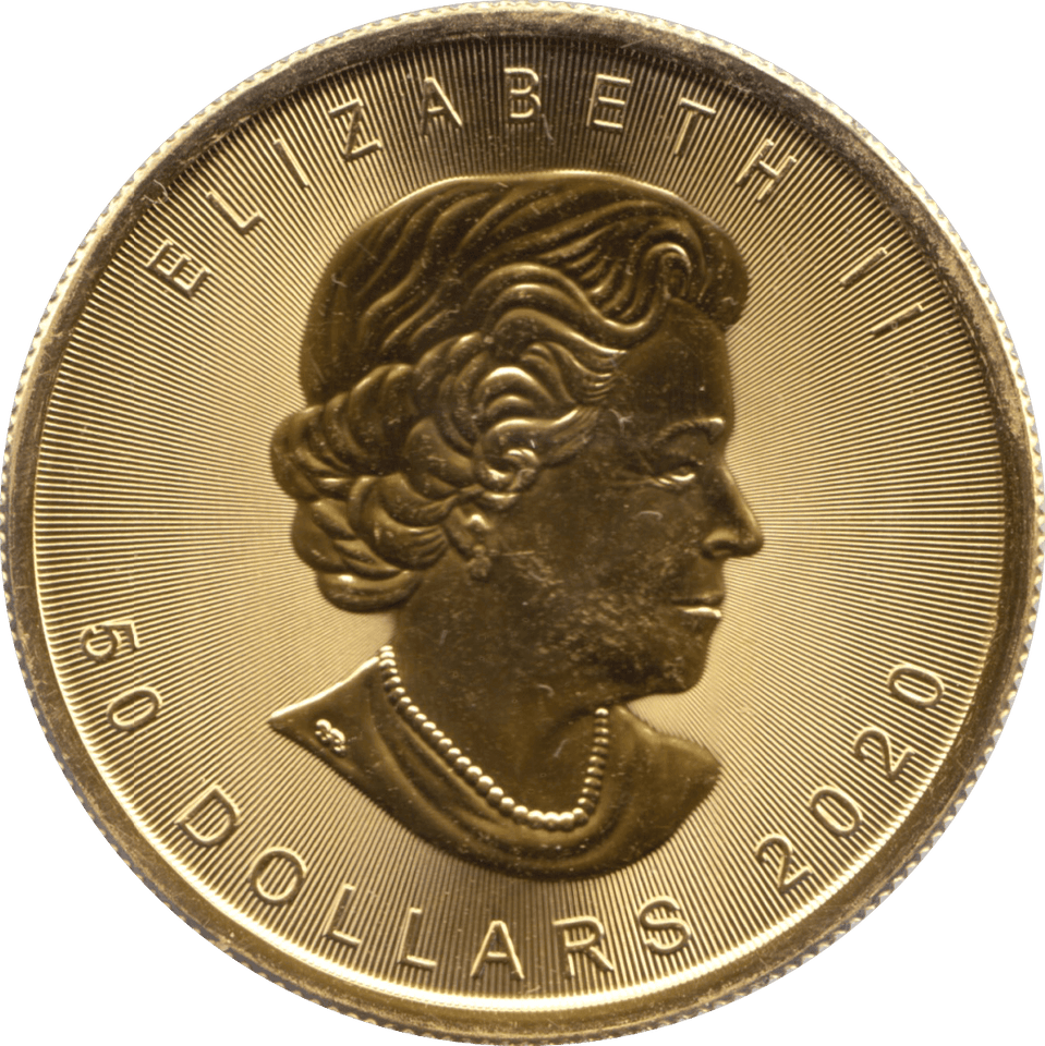 2020 GOLD ONE OUNCE $50 FIFTY DOLLARS PROOF MAPLE LEAF CANADA - Gold World Coins - Cambridgeshire Coins