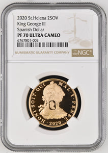 2020 GOLD PROOF DOUBLE SOVEREIGN KING GEORGE III NGC PF 70 ULTRA CAMEO - NGC CERTIFIED COINS - Cambridgeshire Coins