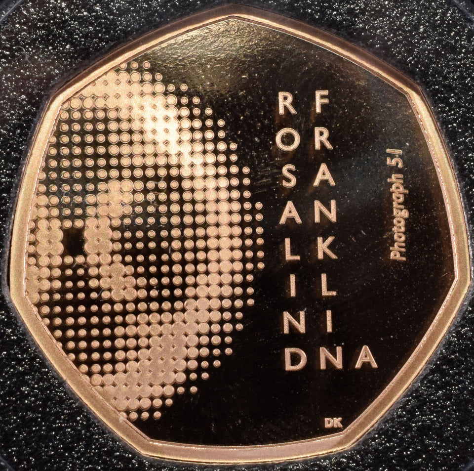 2020 Gold Proof Rosalind Franklin DNA 50p Coin BOX + COA Royal Mint - Gold Proof 50p - Cambridgeshire Coins