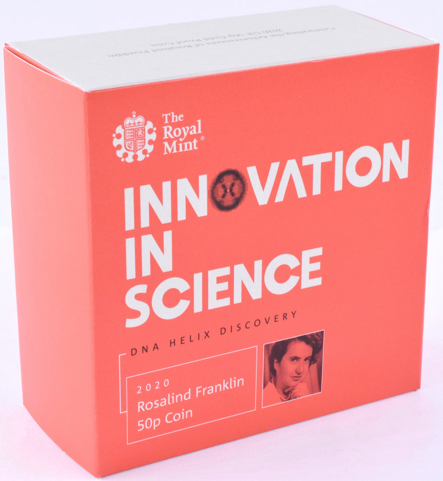 2020 Gold Proof Rosalind Franklin DNA 50p Coin BOX + COA Royal Mint - Gold Proof 50p - Cambridgeshire Coins