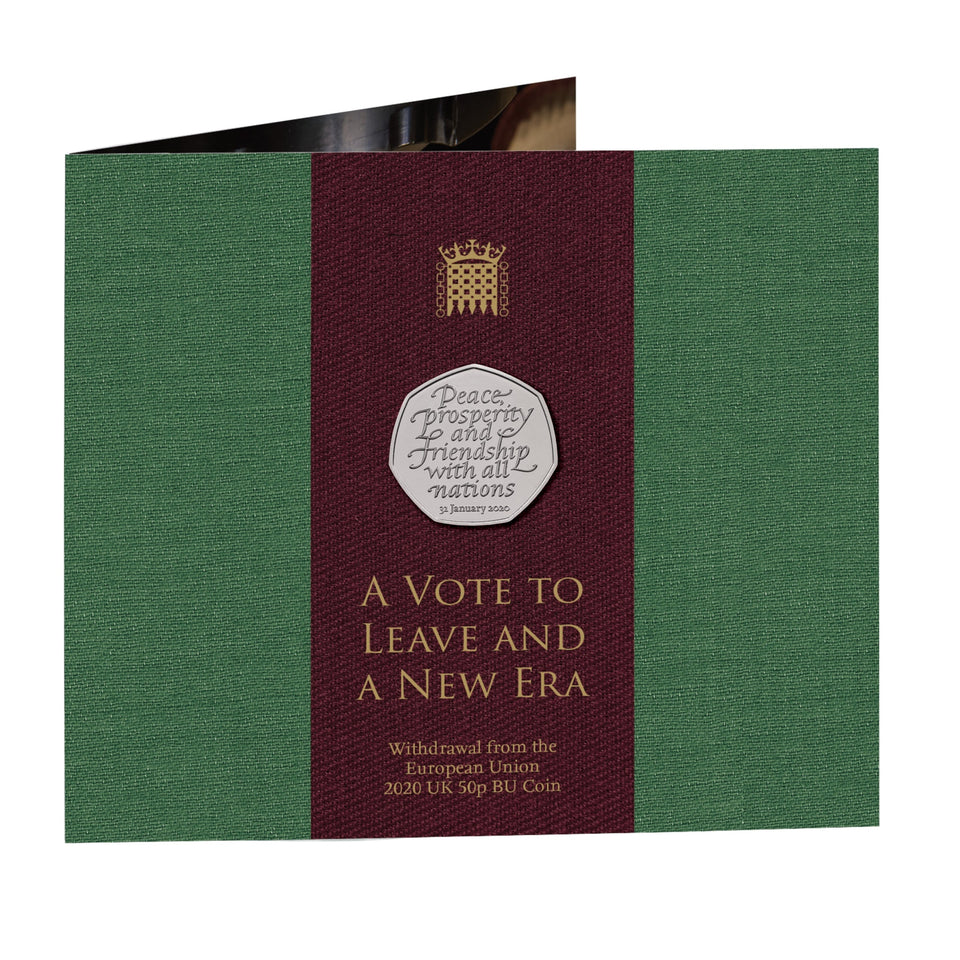 2020 NEW Brexit 50p Fifty Pence Brilliant Uncirculated BU Royal Mint Coin Pack - 50p BU Pack - Cambridgeshire Coins