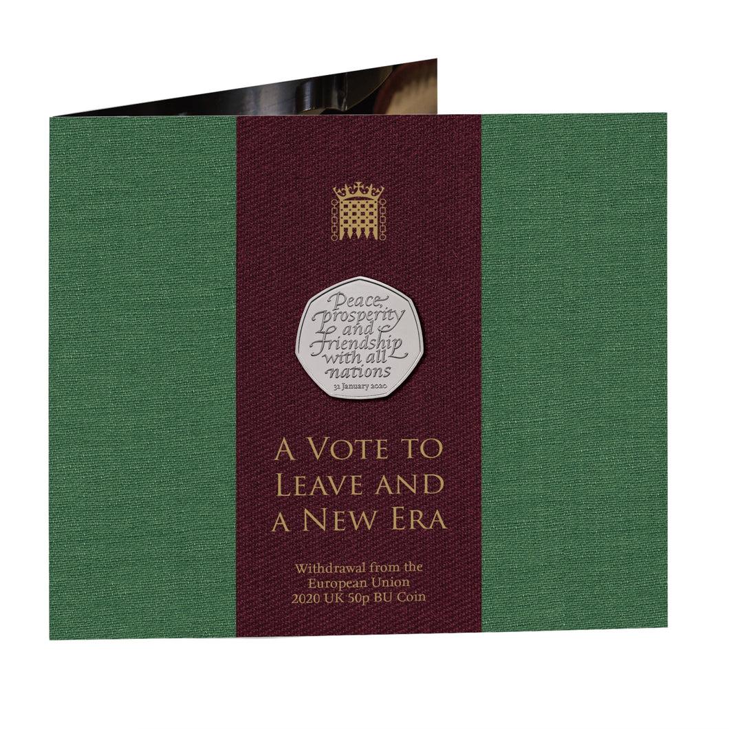 2020 NEW Brexit 50p Fifty Pence Brilliant Uncirculated BU Royal Mint Coin Pack - 50p BU Pack - Cambridgeshire Coins